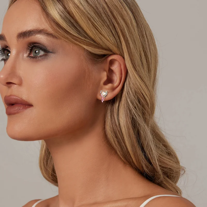 (Bild für) PANDORA Style Love Bow Ohrringe - SCE1696 - Ansicht 6