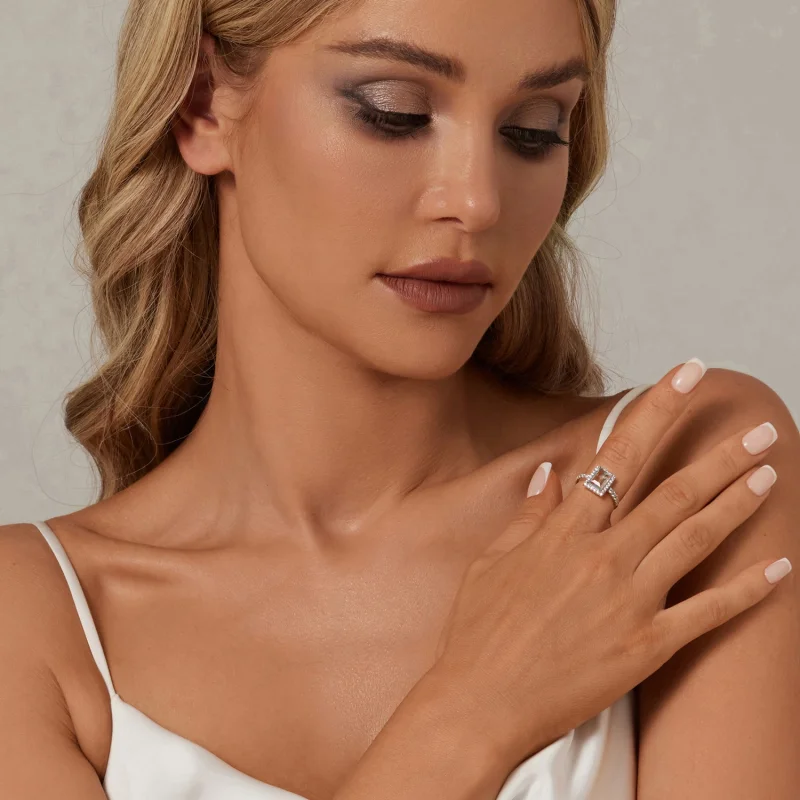 (Bild für) PANDORA Style Mädchen Großer Mittelstein Ring - SCR999 - Ansicht 4