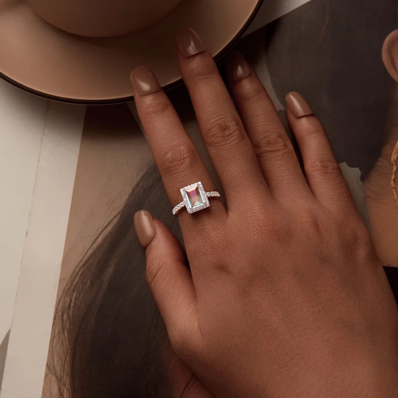 (Bild für) PANDORA Style Mädchen Großer Mittelstein Ring - SCR999 - Ansicht 6