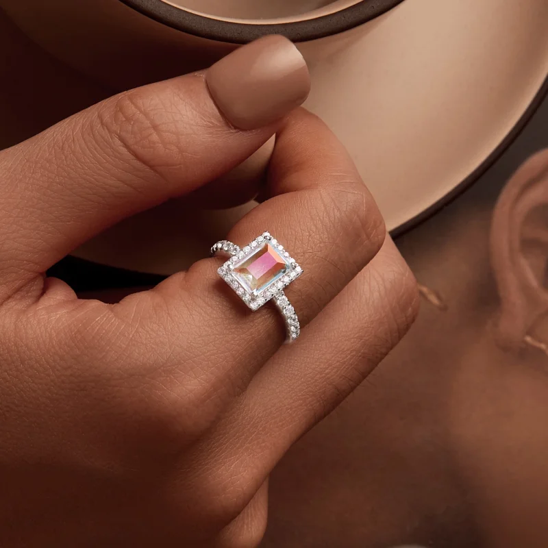(Bild für) PANDORA Style Mädchen Großer Mittelstein Ring - SCR999 - Ansicht 7