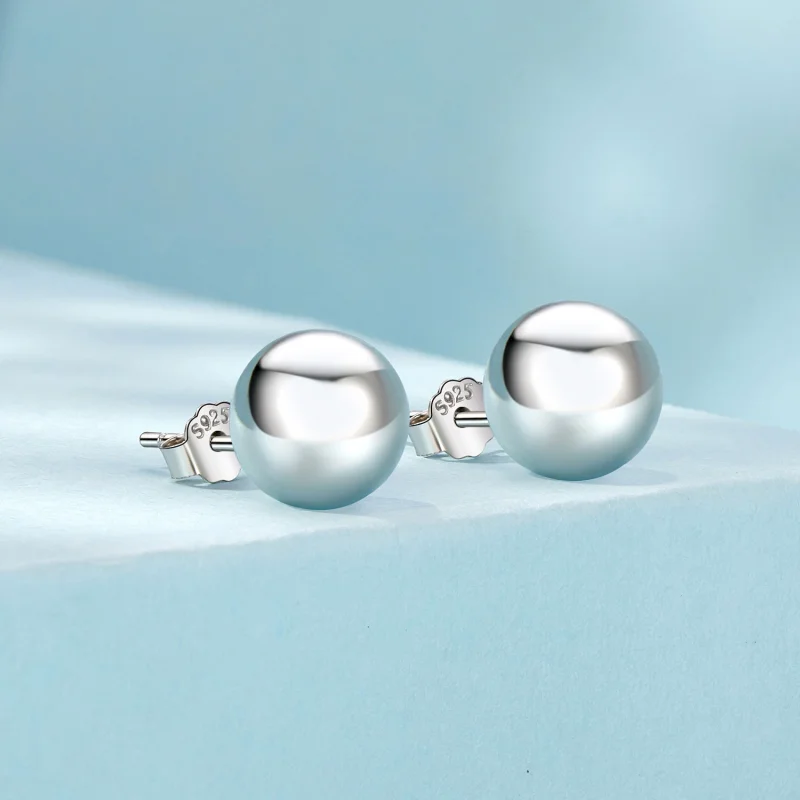 (Bild für) PANDORA Style Mittelgroße Kugel-Stecker Ohrringe - SCE1725-M - Ansicht 2