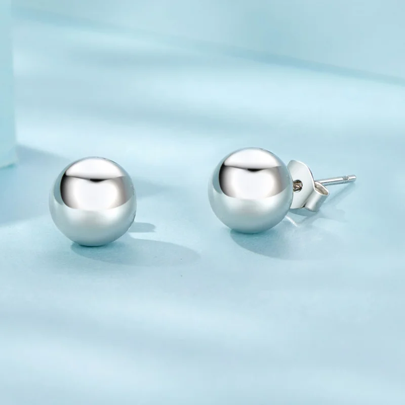 (Bild für) PANDORA Style Mittelgroße Kugel-Stecker Ohrringe - SCE1725-M - Ansicht 4