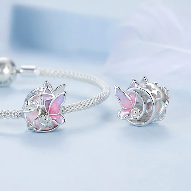(Bild für) PANDORA Style Neon Moonlight Butterfly Charm - BSC968 - Ansicht 4