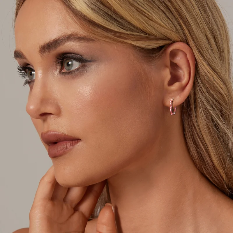 (Bild für) PANDORA Style Rosen-Herzförmige Ohrringe - SCE1698 - Ansicht 6