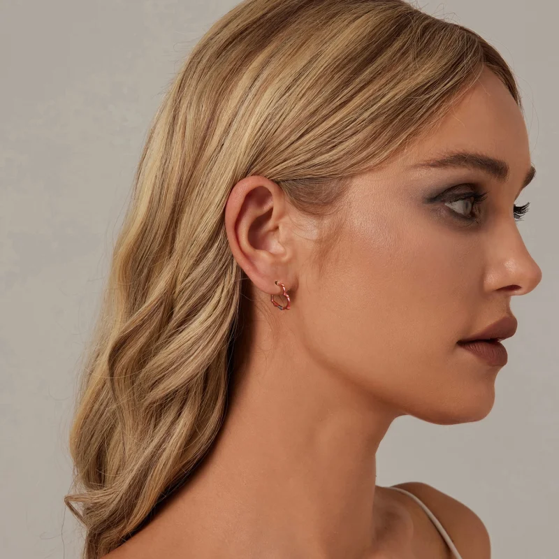 (Bild für) PANDORA Style Rosen-Herzförmige Ohrringe - SCE1698 - Ansicht 7