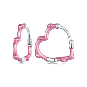 (Bild für) PANDORA Style Rosen-Herzförmige Ohrringe - SCE1698