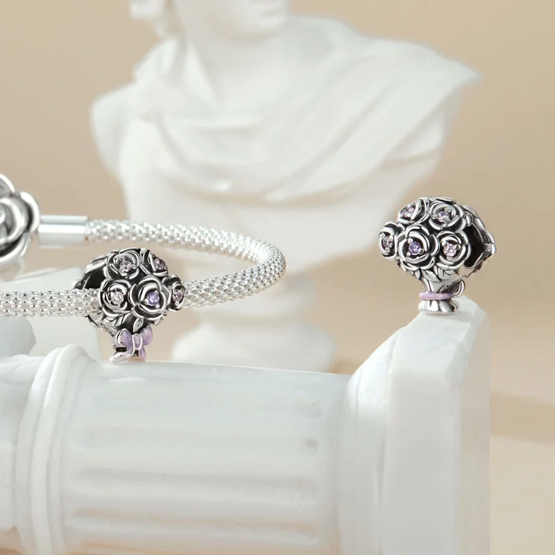 (Bild für) PANDORA Style Rosenstrauß-Anhänger - SCC2704 - Ansicht 4