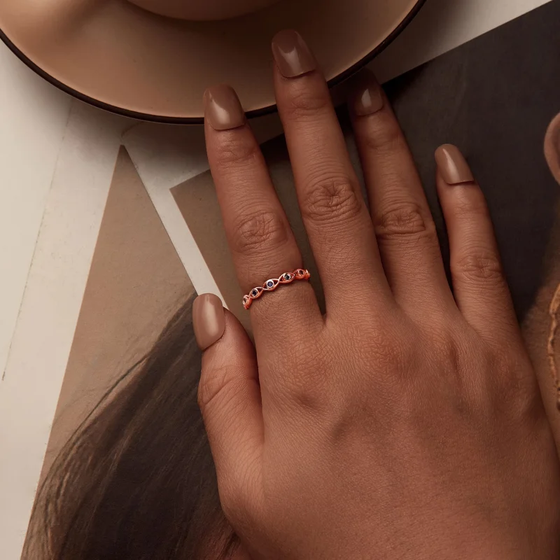 (Bild für) PANDORA Style Roségold Devil's Eye Ring - BSR212-C - Ansicht 4