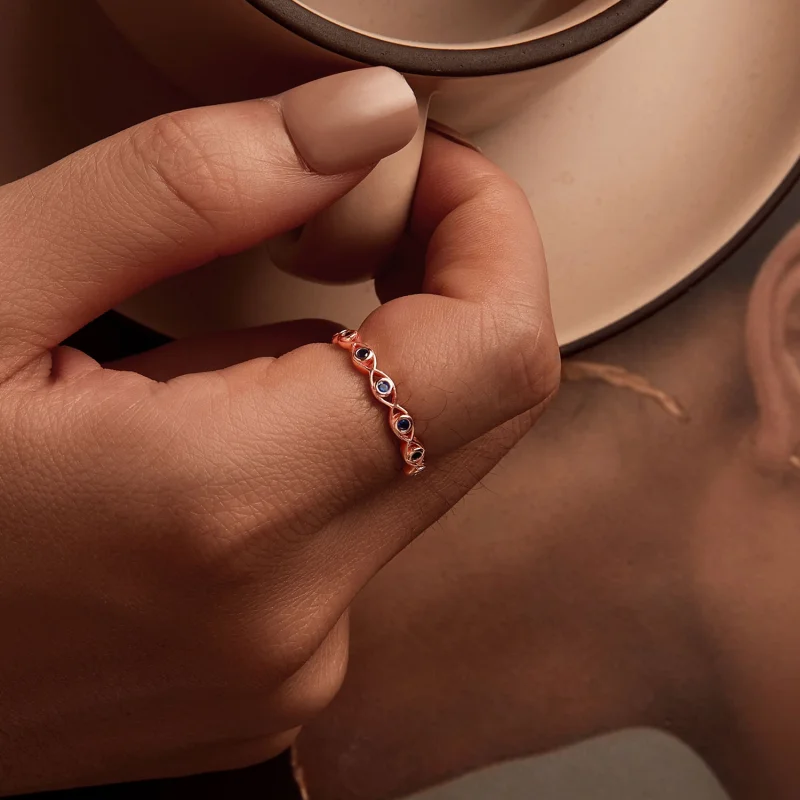 (Bild für) PANDORA Style Roségold Devil's Eye Ring - BSR212-C - Ansicht 5