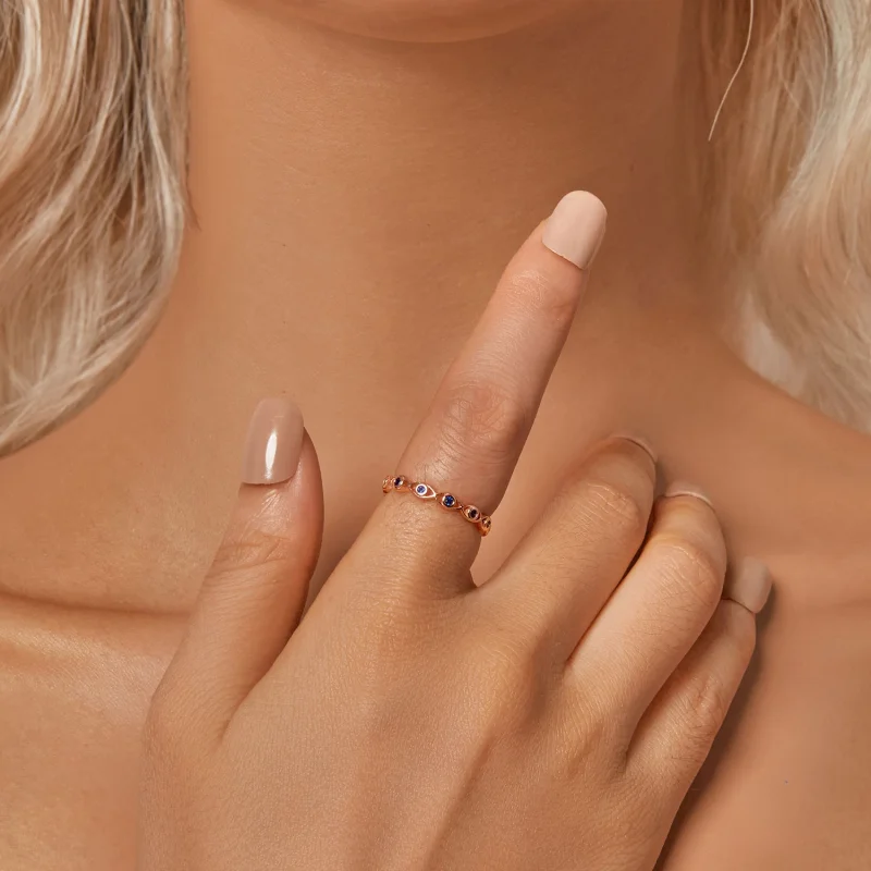 (Bild für) PANDORA Style Roségold Devil's Eye Ring - BSR212-C - Ansicht 6