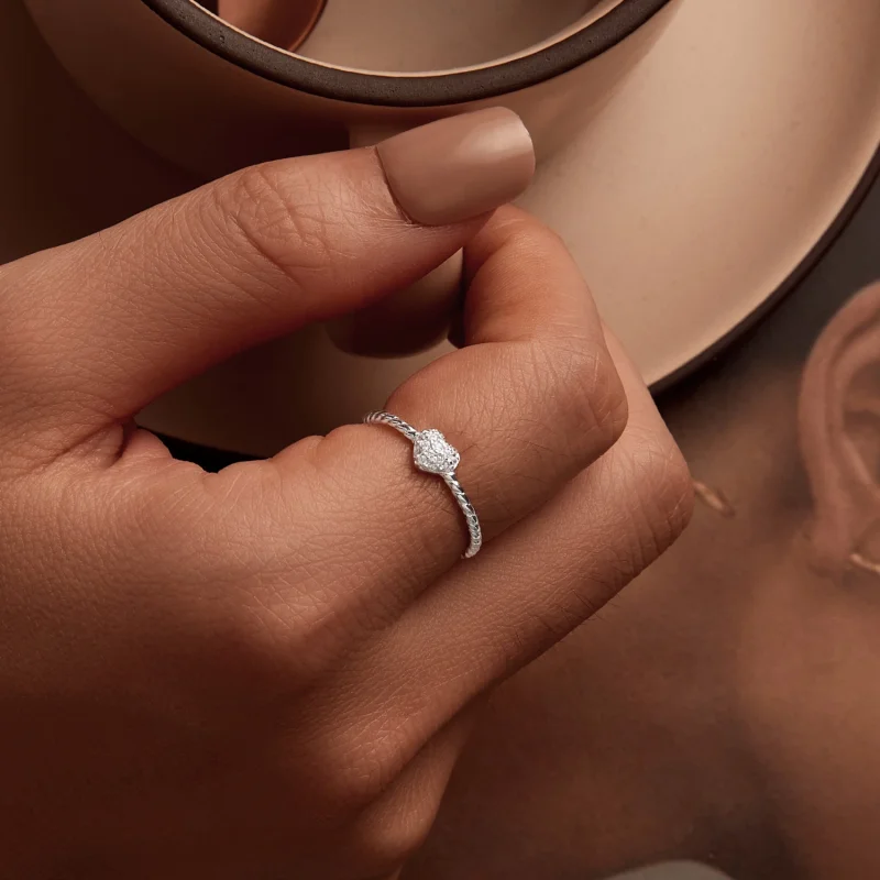(Bild für) PANDORA Style Shining Heart Ring - BSR516 - Ansicht 7