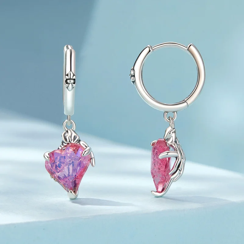 (Bild für) PANDORA Style Skelett-Hand herzförmige Ohrringe - SCE1705 - Ansicht 2