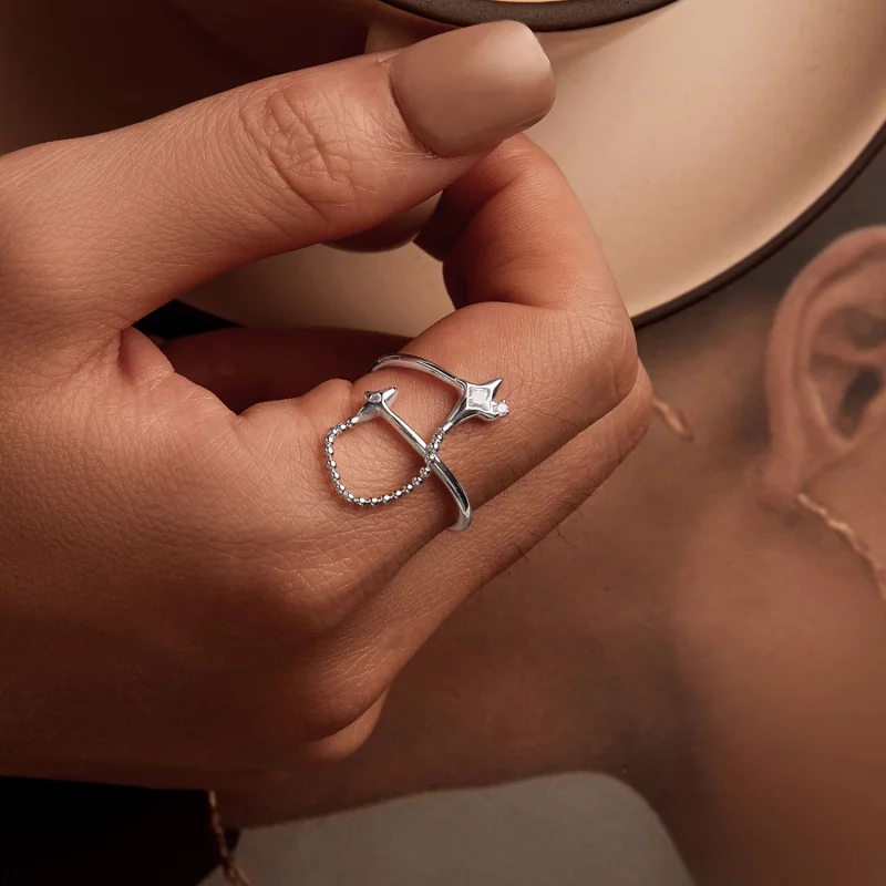 (Bild für) PANDORA Style Starlight Open Ring - BSR519-E - Ansicht 5