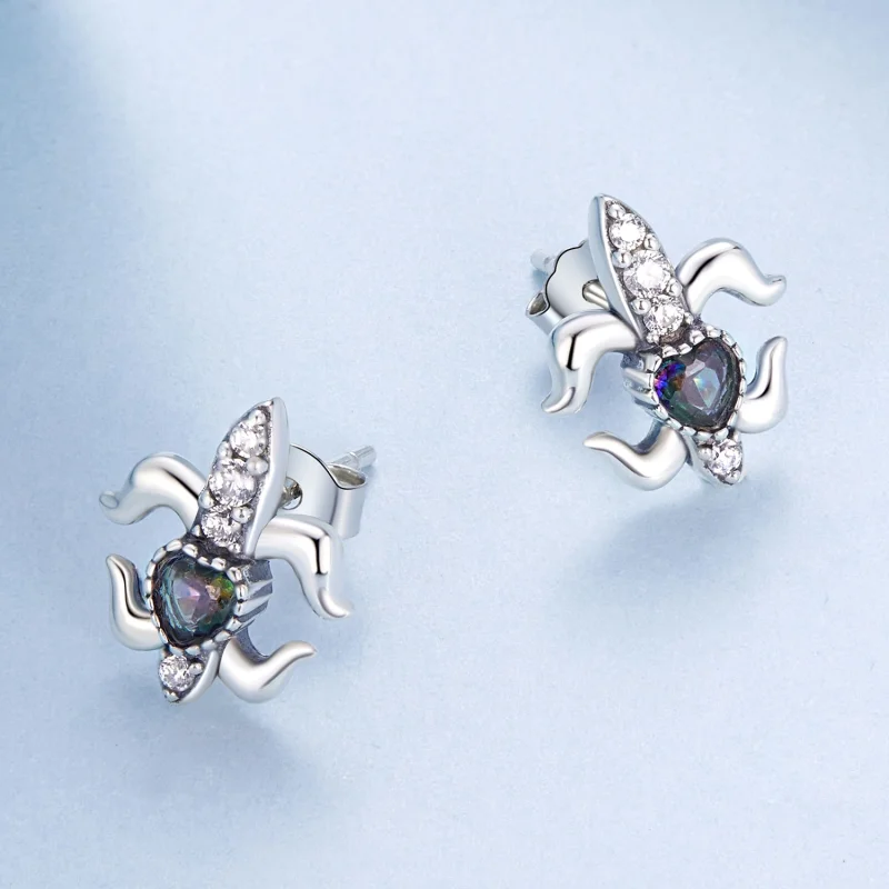 (Bild für) PANDORA Style Vintage Iris Steckerohrringe - BSE968 - Ansicht 3