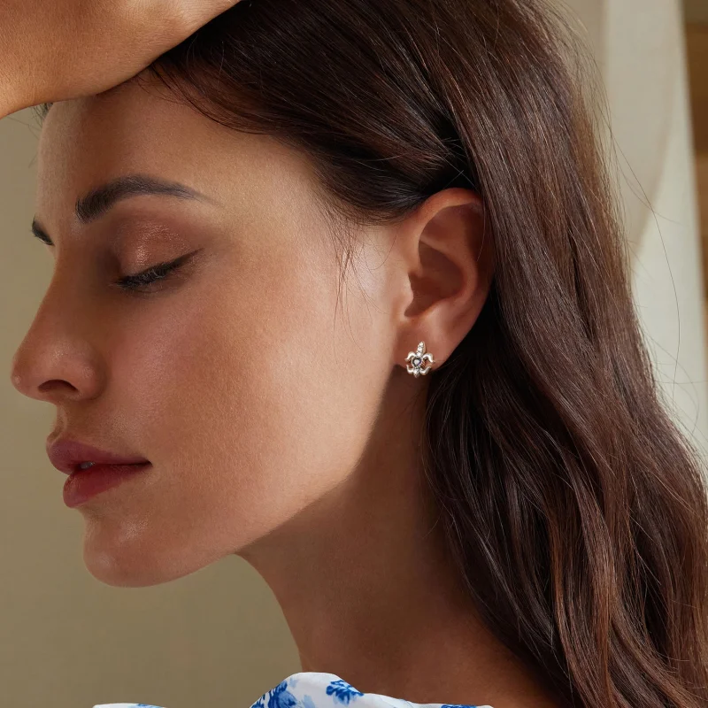 (Bild für) PANDORA Style Vintage Iris Steckerohrringe - BSE968 - Ansicht 6