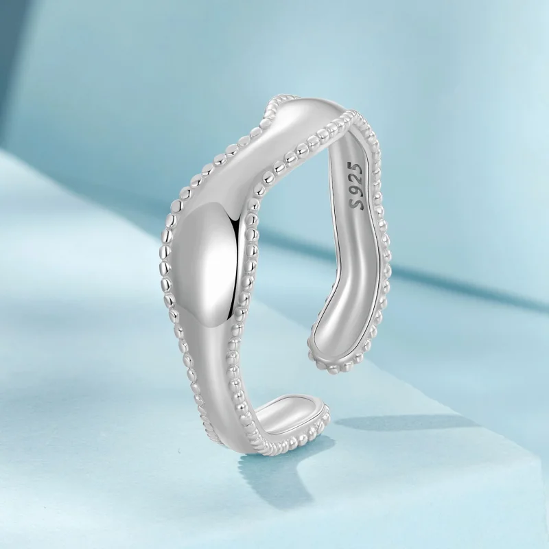 (Bild für) PANDORA Style Welle Offener Ring - SCR1002-E - Ansicht 2