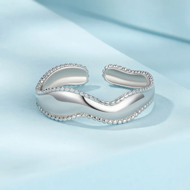 (Bild für) PANDORA Style Welle Offener Ring - SCR1002-E - Ansicht 3
