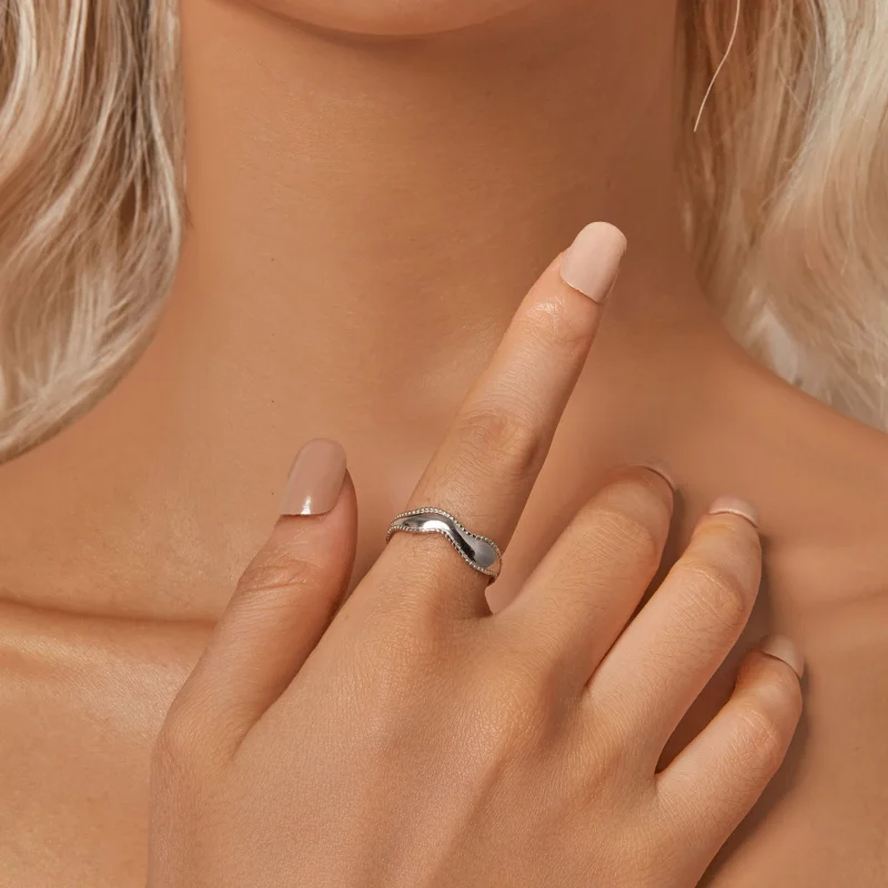 (Bild für) PANDORA Style Welle Offener Ring - SCR1002-E - Ansicht 6