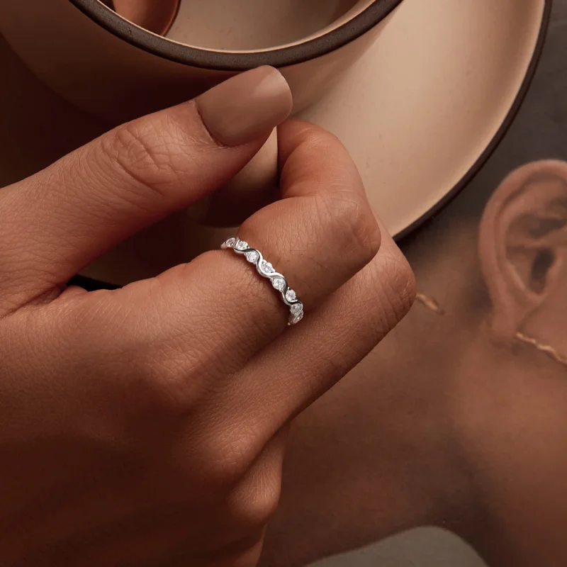 (Bild für) PANDORA Style Wellenring - BSR515 - Ansicht 7