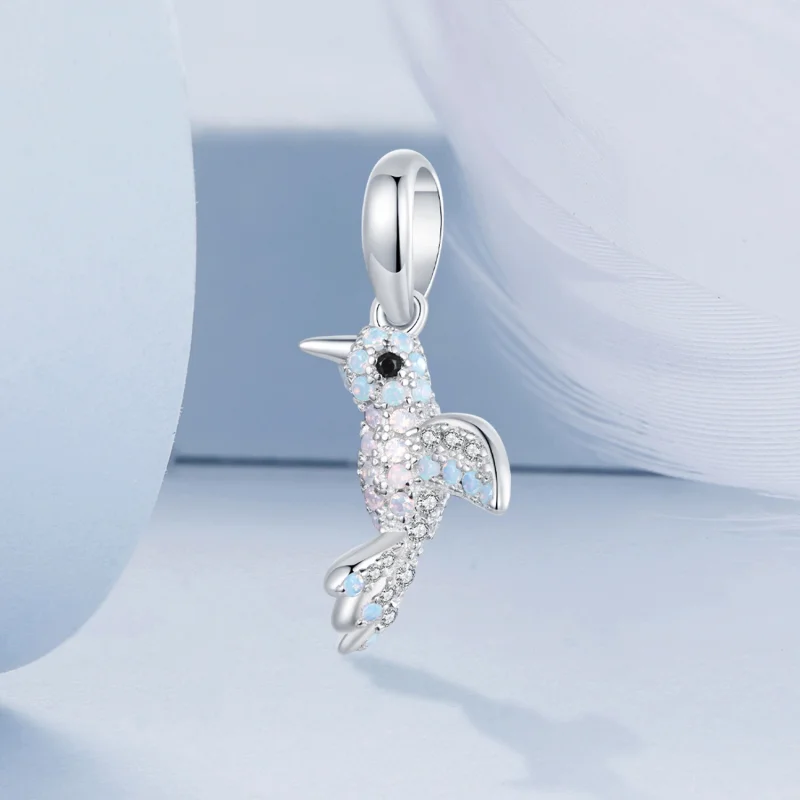 (Bild für) PANDORA-Stil All-Encrusted Bird Anhänger - BSC993 - Ansicht 2