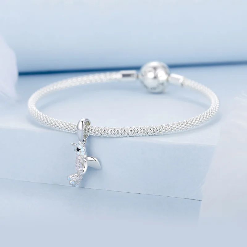 (Bild für) PANDORA-Stil All-Encrusted Bird Anhänger - BSC993 - Ansicht 3