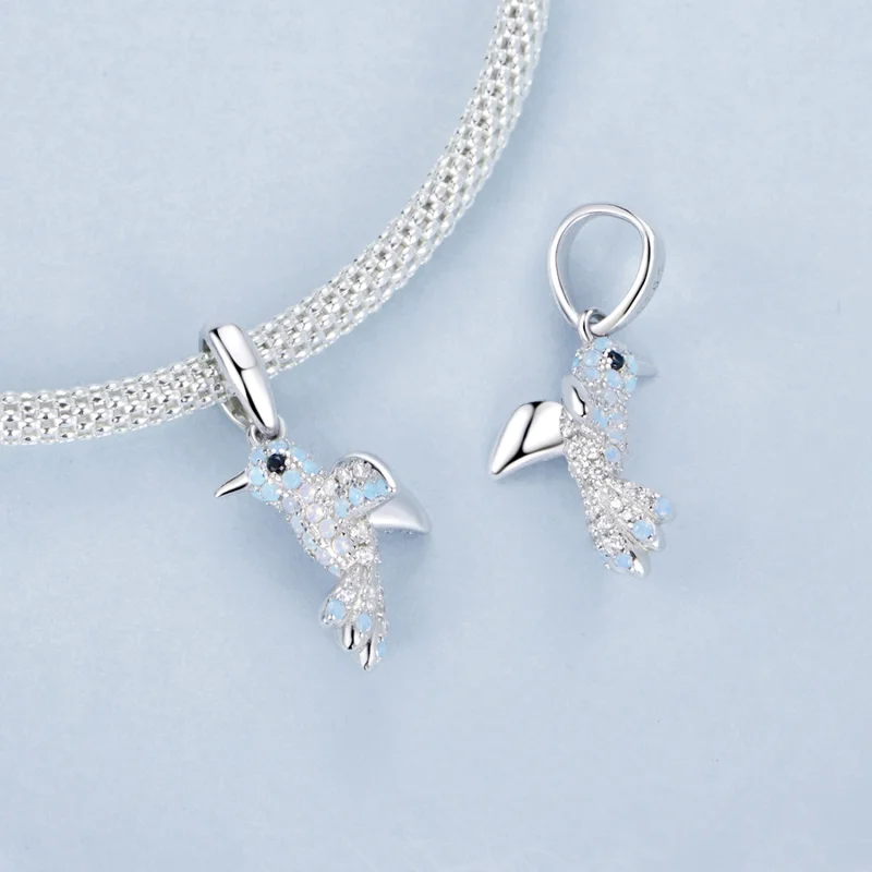 (Bild für) PANDORA-Stil All-Encrusted Bird Anhänger - BSC993 - Ansicht 4