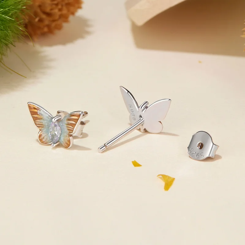 (Bild für) PANDORA Stil Anmutige Schmetterlings-Stecker - BSE993 - Ansicht 4