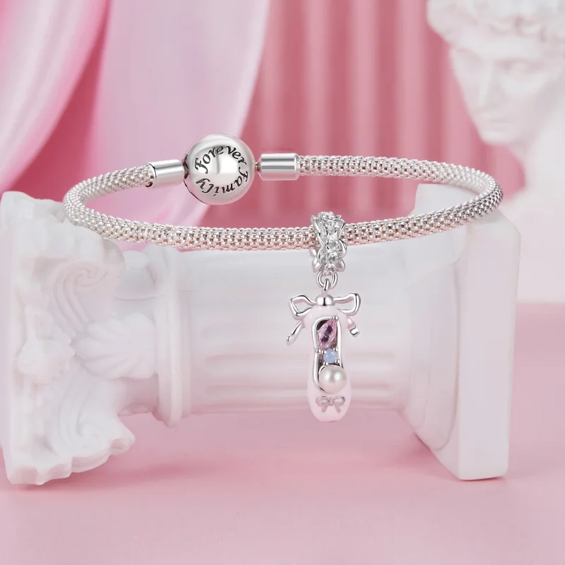 (Bild für) PANDORA Stil Ballettschuh-Anhänger - SCC2761 - Ansicht 3