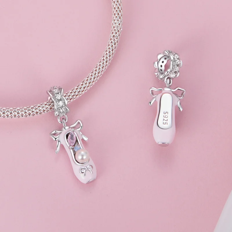 (Bild für) PANDORA Stil Ballettschuh-Anhänger - SCC2761 - Ansicht 4