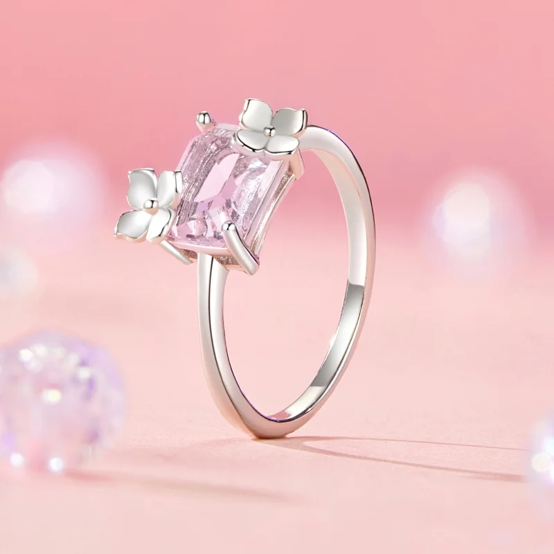 (Bild für) PANDORA-Stil Blumenring - SCR1012 - Ansicht 2
