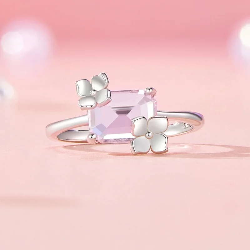 (Bild für) PANDORA-Stil Blumenring - SCR1012 - Ansicht 3
