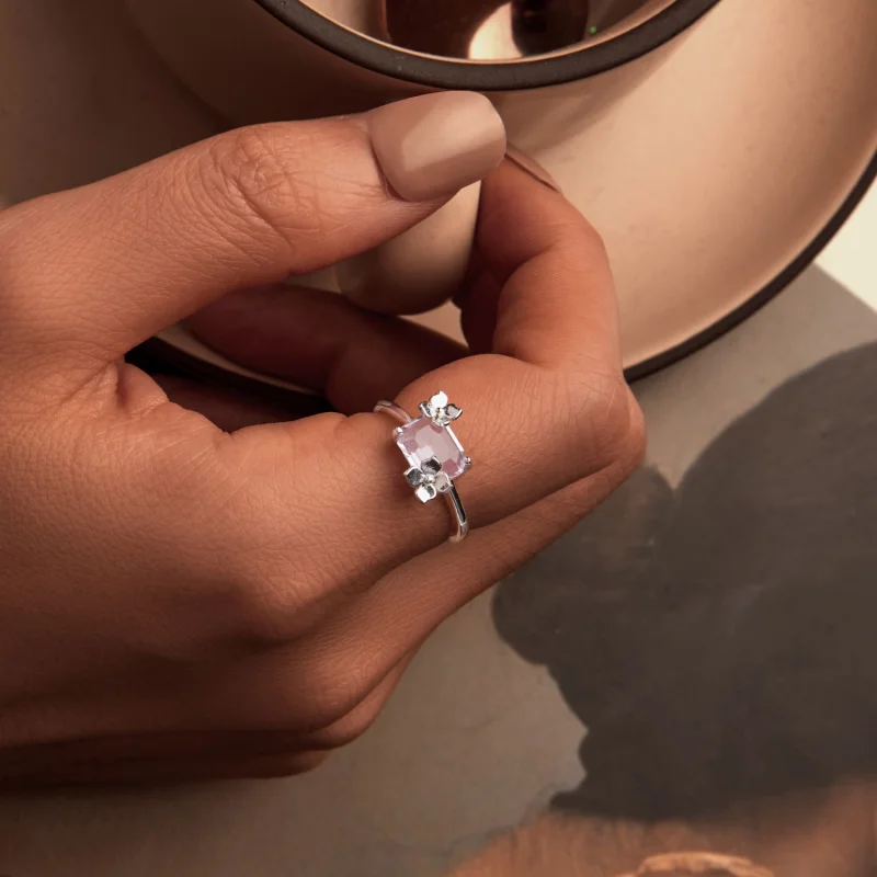 (Bild für) PANDORA-Stil Blumenring - SCR1012 - Ansicht 5