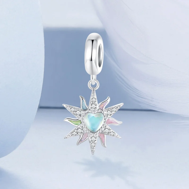 (Bild für) PANDORA-Stil Bunter Sonnenschein Anhänger - BSC976 - Ansicht 2