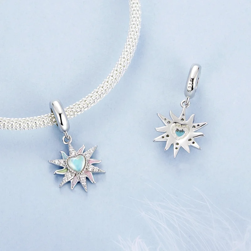 (Bild für) PANDORA-Stil Bunter Sonnenschein Anhänger - BSC976 - Ansicht 4