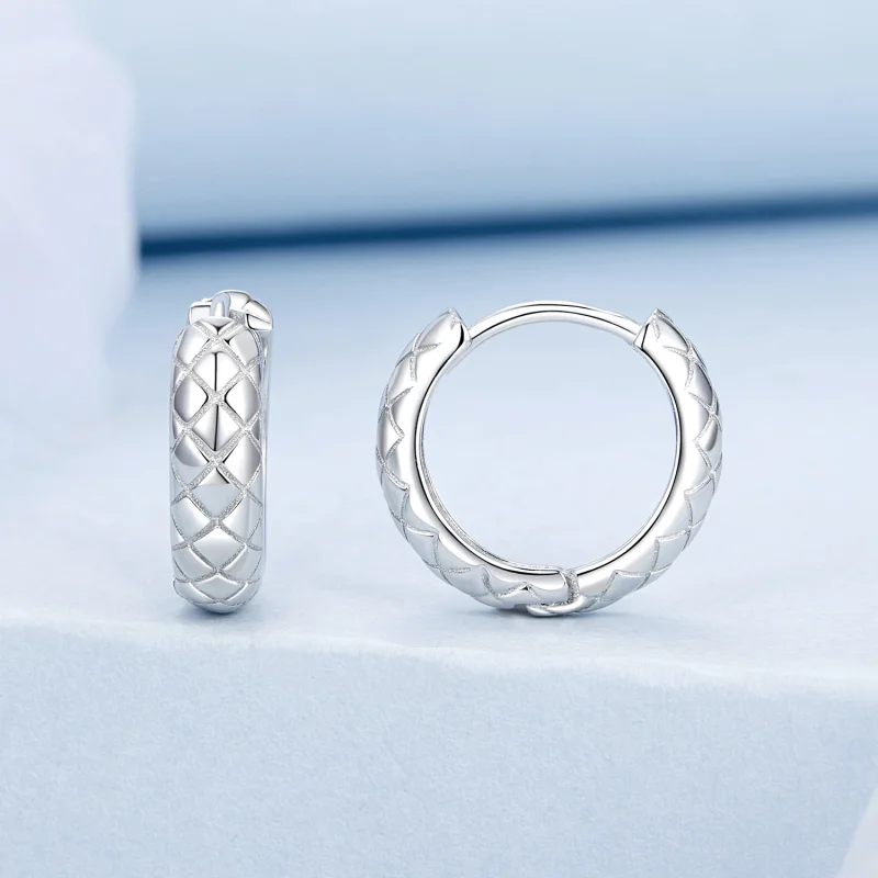 (Bild für) PANDORA-Stil Diamantmuster Ohrringe - BSE983 - Ansicht 2