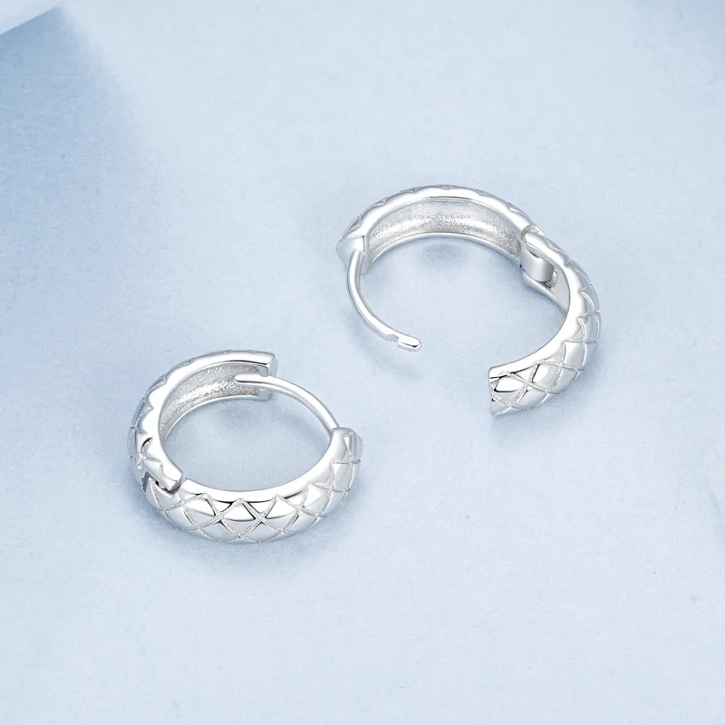 (Bild für) PANDORA-Stil Diamantmuster Ohrringe - BSE983 - Ansicht 4