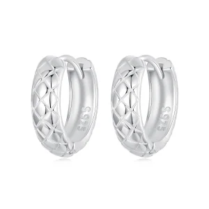 (Bild für) PANDORA-Stil Diamantmuster Ohrringe - BSE983