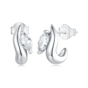 (Bild für) PANDORA Stil Einfache Marquise-Stecker - BSE971