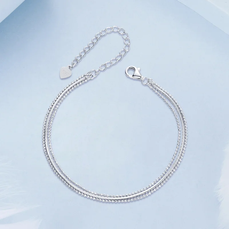 (Bild für) PANDORA-Stil Einfaches Dreifach-Armband - BSB164 - Ansicht 3