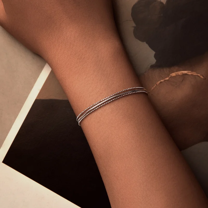 (Bild für) PANDORA-Stil Einfaches Dreifach-Armband - BSB164 - Ansicht 4