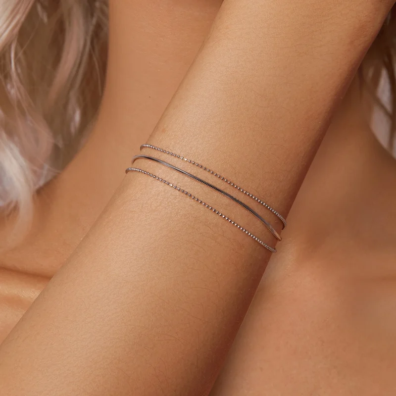 (Bild für) PANDORA-Stil Einfaches Dreifach-Armband - BSB164 - Ansicht 5