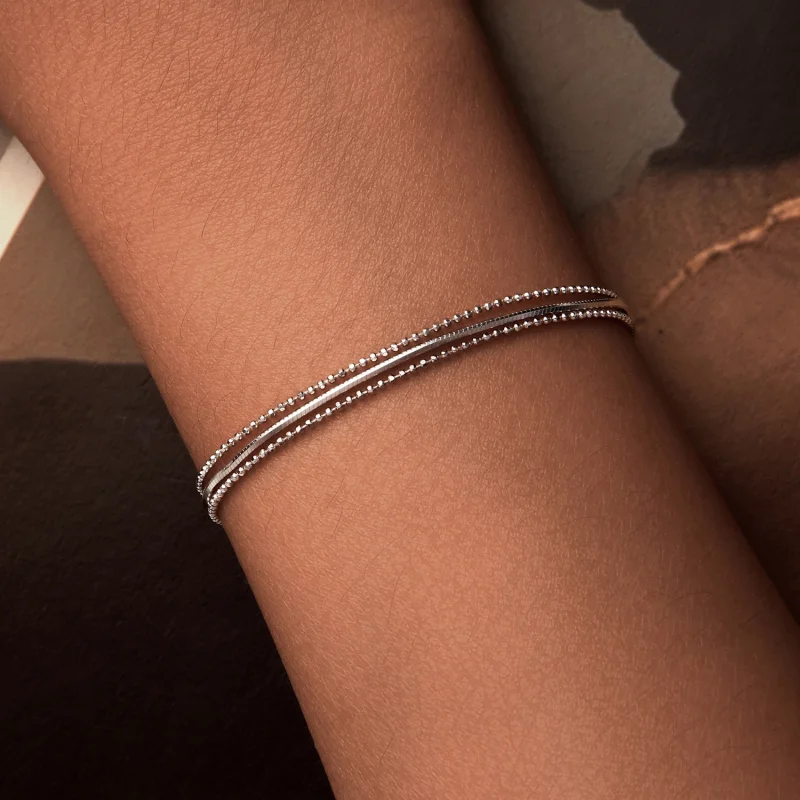 (Bild für) PANDORA-Stil Einfaches Dreifach-Armband - BSB164 - Ansicht 7