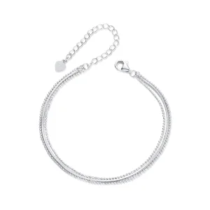 (Bild für) PANDORA-Stil Einfaches Dreifach-Armband - BSB164