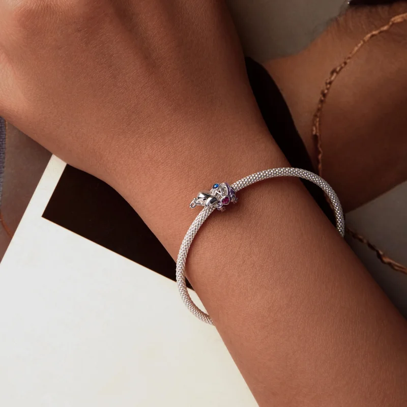 (Bild für) PANDORA-Stil Elefant Hohlmuster Graviertes Sterlingsilber Perle - SCC2758 - Ansicht 6
