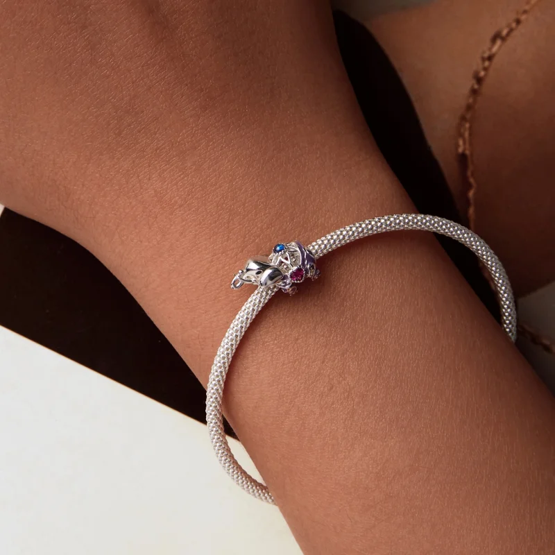 (Bild für) PANDORA-Stil Elefant Hohlmuster Graviertes Sterlingsilber Perle - SCC2758 - Ansicht 7