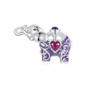 (Bild für) PANDORA-Stil Elefant Hohlmuster Graviertes Sterlingsilber Perle - SCC2758