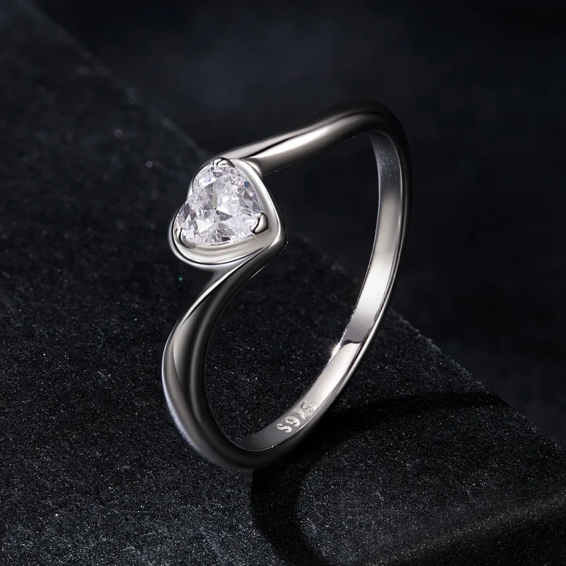 (Bild für) PANDORA Stil Exquisiter Liebes-Moissanit-Ring (Ein Zertifikat) - MSR047 - Ansicht 2