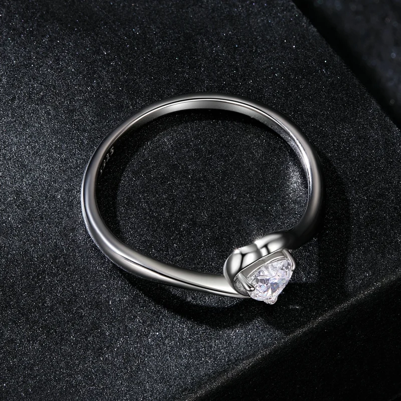 (Bild für) PANDORA Stil Exquisiter Liebes-Moissanit-Ring (Ein Zertifikat) - MSR047 - Ansicht 4