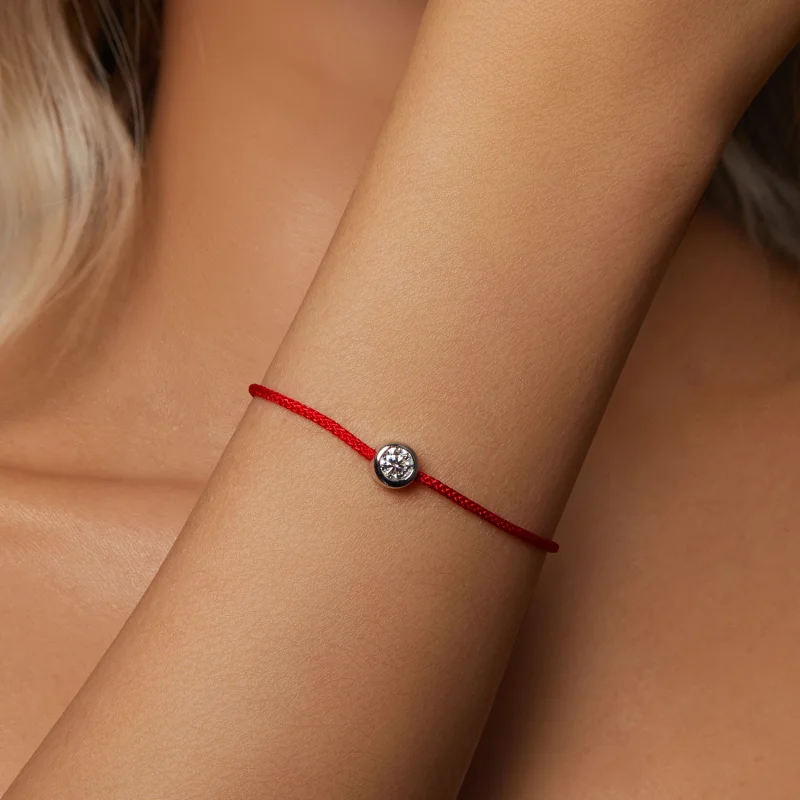 (Bild für) PANDORA-Stil Exquisiter Moissanit-Rotseil-Armband (Eine Zertifizierung) - MSB014 - Ansicht 4