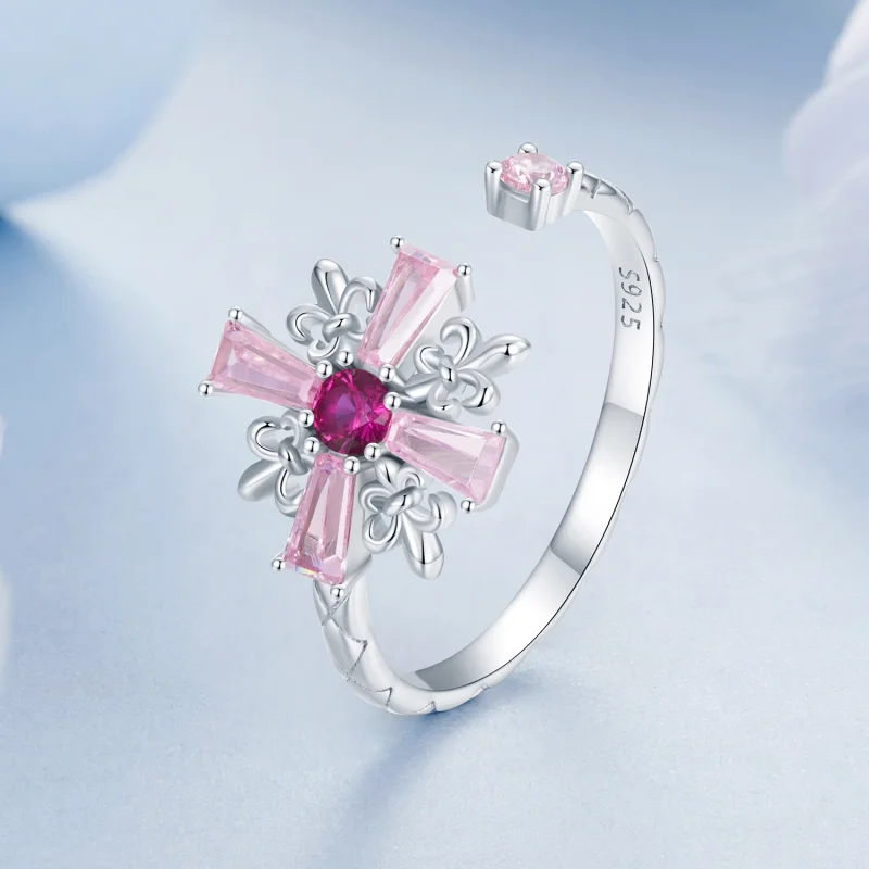 (Bild für) PANDORA Stil Iris Kreuz Offener Ring - BSR526-E - Ansicht 2